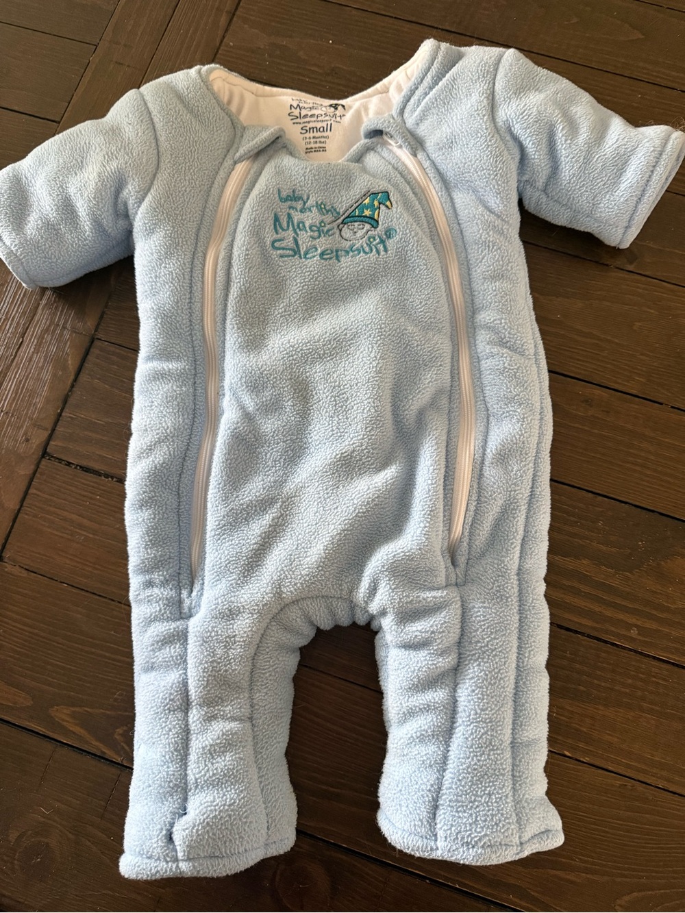 Baby Magic Sleepsuit Plush Sleep Sack Romper - Light Blue